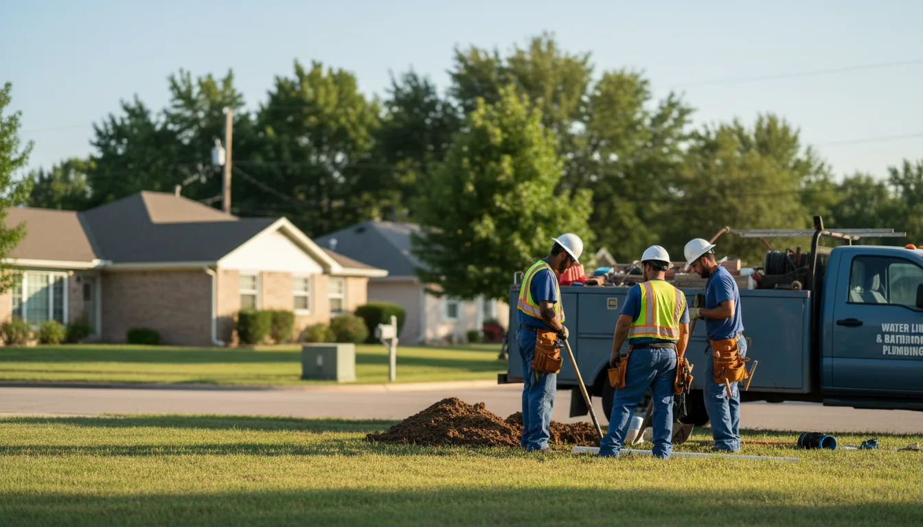 Residential water line and bathroom plumbing service in Springfield, MO